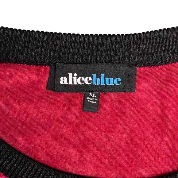 Alice Blue Lace Long Sleeve Top – Hot Pink with Black & White Trim – Size XL - Picture 3 of 7